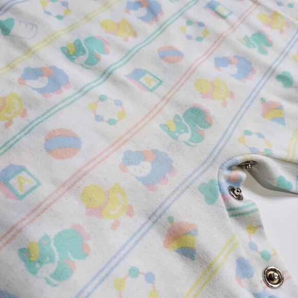 Vintage Little Me 90s Graphic Baby Sleeper Romper Pajamas Size 3-6 M - Picture 3 of 10